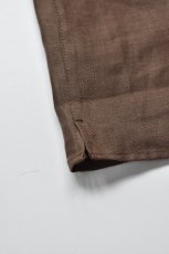 画像9: 【SALE】James Mortimer (ジェームスモルティマー) Irish Linen Open Collared Shirt [SANDALWOOD] (9)