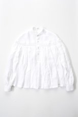 画像2: 【For WOMEN】Scye (サイ) Organic Linen Tucked Blouse [OFF WHITE] (2)