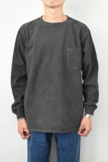 画像10: GOODWEAR (グッドウェア) L/S POCKET TEE PIGMENT DYE [BLACK] (10)