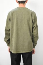 画像12: GOODWEAR (グッドウェア) L/S POCKET TEE PIGMENT DYE [OLIVE] (12)