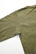 画像9: GOODWEAR (グッドウェア) L/S POCKET TEE PIGMENT DYE [OLIVE] (9)