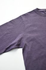 画像4: GOODWEAR (グッドウェア) L/S POCKET TEE PIGMENT DYE [PURPLE] (4)