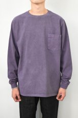 画像10: GOODWEAR (グッドウェア) L/S POCKET TEE PIGMENT DYE [PURPLE] (10)