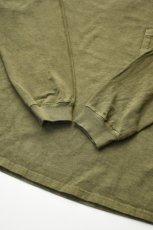 画像6: GOODWEAR (グッドウェア) L/S POCKET TEE PIGMENT DYE [OLIVE] (6)