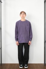 画像13: GOODWEAR (グッドウェア) L/S POCKET TEE PIGMENT DYE [PURPLE] (13)