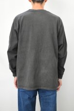 画像12: GOODWEAR (グッドウェア) L/S POCKET TEE PIGMENT DYE [BLACK] (12)