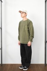 画像14: GOODWEAR (グッドウェア) L/S POCKET TEE PIGMENT DYE [OLIVE] (14)