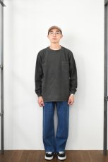 画像13: GOODWEAR (グッドウェア) L/S POCKET TEE PIGMENT DYE [BLACK] (13)