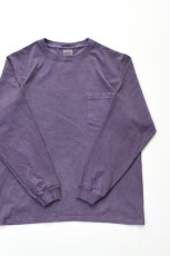 画像1: GOODWEAR (グッドウェア) L/S POCKET TEE PIGMENT DYE [PURPLE] (1)