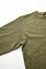 画像4: GOODWEAR (グッドウェア) L/S POCKET TEE PIGMENT DYE [OLIVE] (4)