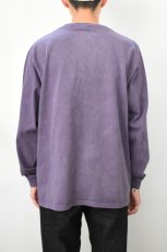 画像12: GOODWEAR (グッドウェア) L/S POCKET TEE PIGMENT DYE [PURPLE] (12)