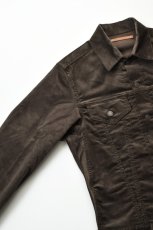 画像5: SCYE BASICS (サイベーシックス) SOLOTEX Stretch Corduroy Trucker Jacket [BROWN] (5)