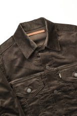 画像3: SCYE BASICS (サイベーシックス) SOLOTEX Stretch Corduroy Trucker Jacket [BROWN] (3)