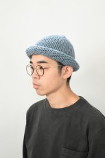 画像5: Indietro Association (インディエトロアソシエーション) Roll Knit Cap [L.BLUE] (5)