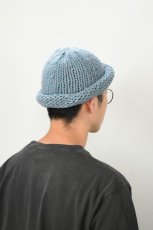 画像7: Indietro Association (インディエトロアソシエーション) Roll Knit Cap [L.BLUE] (7)