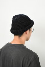 画像7: Indietro Association (インディエトロアソシエーション) Roll Knit Cap [BLACK] (7)