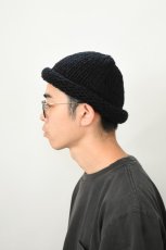 画像6: Indietro Association (インディエトロアソシエーション) Roll Knit Cap [BLACK] (6)