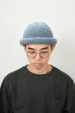 画像8: Indietro Association (インディエトロアソシエーション) Roll Knit Cap [L.BLUE] (8)