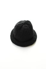 画像1: Indietro Association (インディエトロアソシエーション) Roll Knit Cap [BLACK] (1)