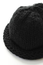 画像2: Indietro Association (インディエトロアソシエーション) Roll Knit Cap [BLACK] (2)