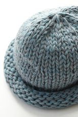 画像2: Indietro Association (インディエトロアソシエーション) Roll Knit Cap [L.BLUE] (2)