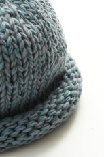 画像3: Indietro Association (インディエトロアソシエーション) Roll Knit Cap [L.BLUE] (3)