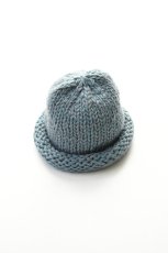 画像1: Indietro Association (インディエトロアソシエーション) Roll Knit Cap [L.BLUE] (1)