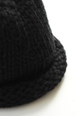 画像3: Indietro Association (インディエトロアソシエーション) Roll Knit Cap [BLACK] (3)