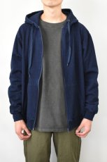 画像17: TYCA (タイカ) INDIGO HOODED SWEAT PARKA [STONE WASHED] (17)