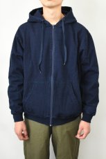 画像10: TYCA (タイカ) INDIGO HOODED SWEAT PARKA [STONE WASHED] (10)