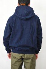 画像12: TYCA (タイカ) INDIGO HOODED SWEAT PARKA [STONE WASHED] (12)