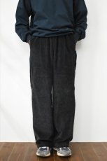 画像14: ATA (アタ) 8W CORD FRONT GATHERS EASY PANTS KNEE HAND ST STONE WASH [BLACK] (14)