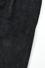 画像9: ATA (アタ) 8W CORD FRONT GATHERS EASY PANTS KNEE HAND ST STONE WASH [BLACK] (9)