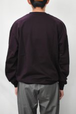 画像12: FLISTFIA (フリストフィア) Loose Fit Crew Neck Sweat [BLACK PURPLE] (12)