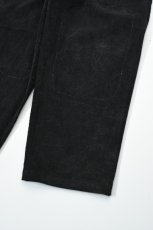 画像10: ATA (アタ) 8W CORD FRONT GATHERS EASY PANTS KNEE HAND ST STONE WASH [BLACK] (10)