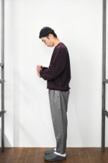 画像15: FLISTFIA (フリストフィア) Loose Fit Crew Neck Sweat [BLACK PURPLE] (15)