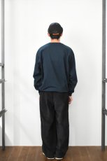 画像20: ATA (アタ) 8W CORD FRONT GATHERS EASY PANTS KNEE HAND ST STONE WASH [BLACK] (20)