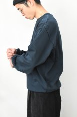 画像11: FLISTFIA (フリストフィア) Loose Fit Crew Neck Sweat [GREEN BLUE] (11)