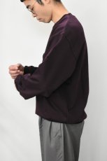 画像11: FLISTFIA (フリストフィア) Loose Fit Crew Neck Sweat [BLACK PURPLE] (11)