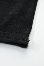 画像11: ATA (アタ) 8W CORD FRONT GATHERS EASY PANTS KNEE HAND ST STONE WASH [BLACK] (11)