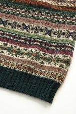 画像6: Jamieson's (ジャミーソンズ) All Over Fair Isle Slipover [DEEP GREEN] (6)