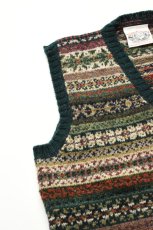 画像5: Jamieson's (ジャミーソンズ) All Over Fair Isle Slipover [DEEP GREEN] (5)