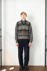 画像13: Jamieson's (ジャミーソンズ) All Over Fair Isle Slipover [DEEP GREEN] (13)