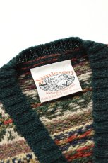 画像4: Jamieson's (ジャミーソンズ) All Over Fair Isle Slipover [DEEP GREEN] (4)