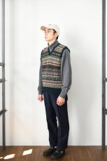 画像14: Jamieson's (ジャミーソンズ) All Over Fair Isle Slipover [DEEP GREEN] (14)