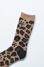 画像4: RoToTo (ロトト) PILE LEOPARD CREW SOCKS [D.BEIGE] (4)