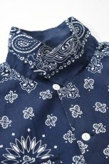 画像5: Behind The River (ビハインドザリバー) Portland Bandana Shirts [NAVY] (5)