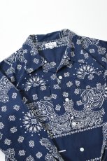 画像3: Behind The River (ビハインドザリバー) Portland Bandana Shirts [NAVY] (3)