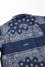 画像14: Behind The River (ビハインドザリバー) Portland Bandana Shirts [NAVY] (14)