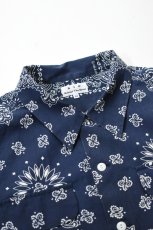 画像6: Behind The River (ビハインドザリバー) Portland Bandana Shirts [NAVY] (6)